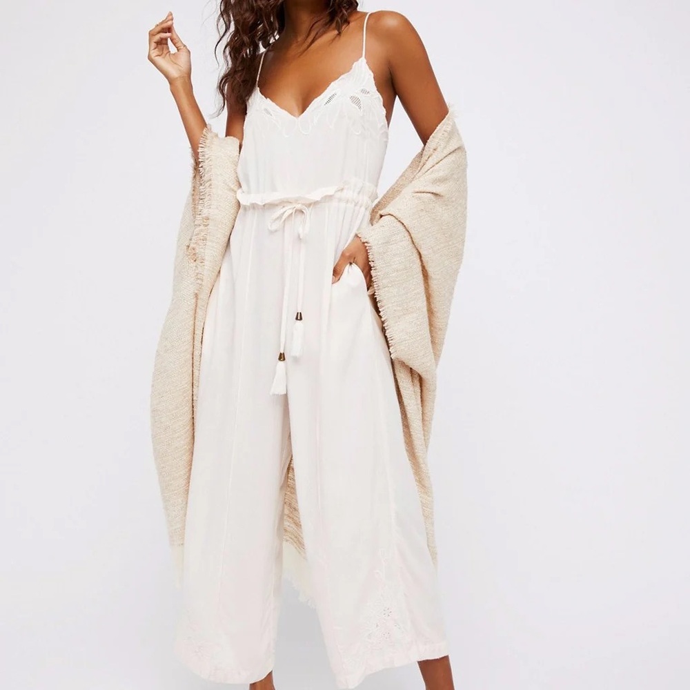 Elegant Cream Free People Women’s Jumpsuit - Small